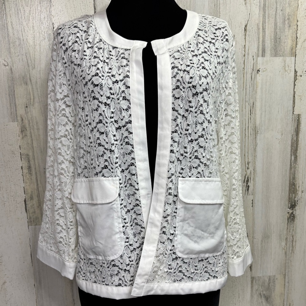 Alfani White‎ Lace Jacket